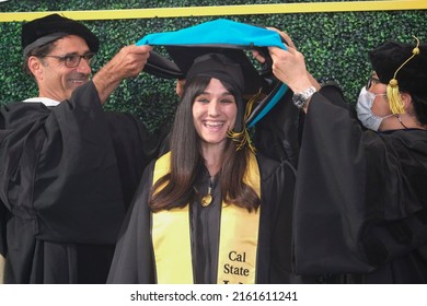 Graduates Celebrate During The California State University Of Los Angeles College Of Arts And Letters Commencement 2022 Ceremony In Los Angeles, Thursday May 26, 2022. 