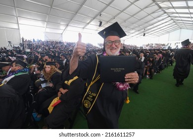 Graduates Celebrate During The California State University Of Los Angeles College Of Arts And Letters Commencement 2022 Ceremony In Los Angeles, Thursday May 26, 2022. 