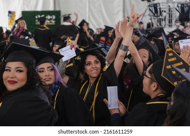 Graduates Celebrate During The California State University Of Los Angeles College Of Arts And Letters Commencement 2022 Ceremony In Los Angeles, Thursday May 26, 2022. 