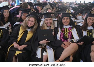 Graduates Celebrate During The California State University Of Los Angeles College Of Arts And Letters Commencement 2022 Ceremony In Los Angeles, Thursday May 26, 2022. 