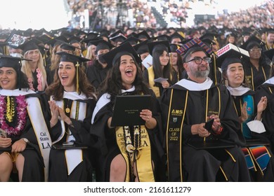 Graduates Celebrate During The California State University Of Los Angeles College Of Arts And Letters Commencement 2022 Ceremony In Los Angeles, Thursday May 26, 2022. 