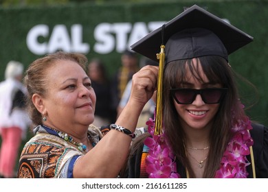 Graduates Celebrate During The California State University Of Los Angeles College Of Arts And Letters Commencement 2022 Ceremony In Los Angeles, Thursday May 26, 2022. 