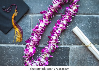 Graduation 2020 Flower Lei And Diploma 