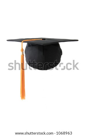 Graduation cap. Isolated object.