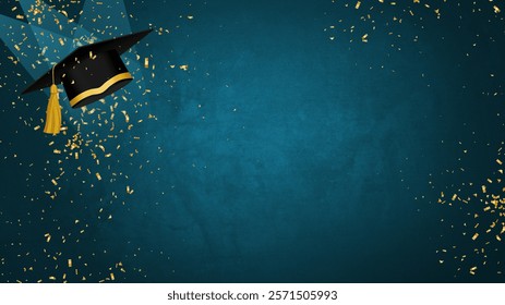 
Sombrero graduación sobre un