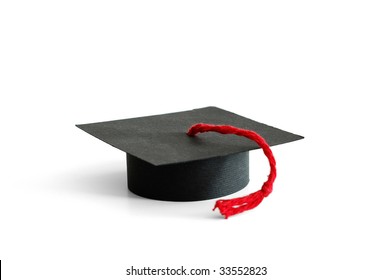 Graduation Paper Cap With A Red Tassel