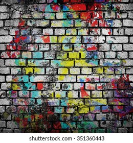 Graffiti Brick Wall