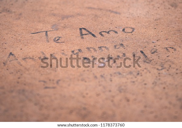 Graffiti Showing Words Te Amo Dialectal Stock Photo Edit Now