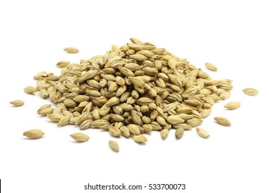 Grain Barley Malt On A White Background