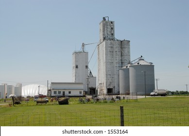 A grain co-op feed mill facility in Indiana, USA.