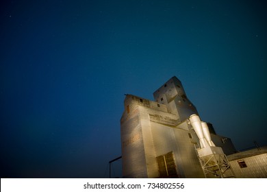 Grain Elevator Saskatchewan Canada night Shot Stars