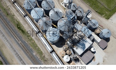 Grain elevator in the spring
