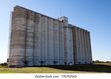 Grain Silos In Dodge City, Kansas