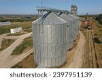 grain storage complex with elevators