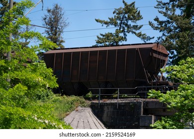 Grain Wagon On The Bridge