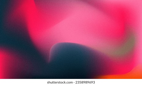 grainy warm gradient with noise orange black purple red blue colors banner poster cover abstract background design. gradient grain noise effect for social media, trendy Warm tone, and vintage style