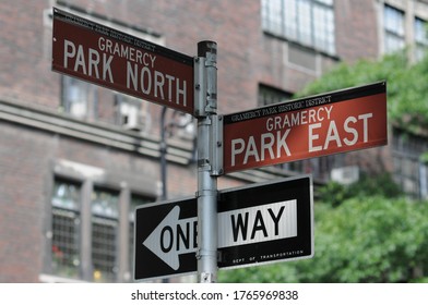 Gramercy Park North And East Street Signs