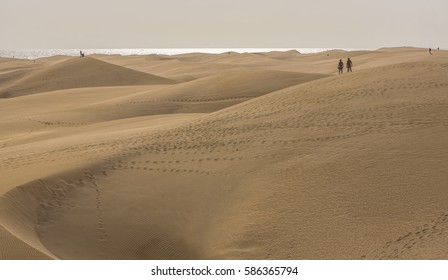 Gran Canaria Dunes - Maspalomas Sand Desert Landscape. 