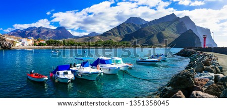 Gran Canaria (Grand Canary) island- picturesque traditional fishing village La Aldea de san Nicolas. Canary islands of Spain