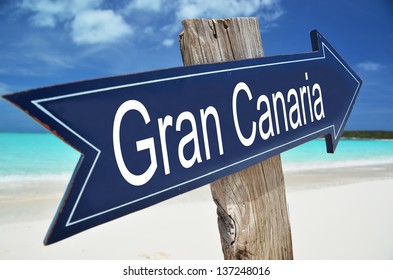 Gran Canaria Sign On The Beach