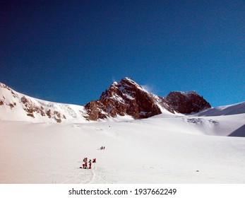 the Gran Paradiso mountain landscape in the alps in Italy