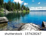 Gran Teton, beautiful landscape with the lake