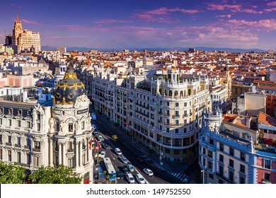 Gran Via Street, Madrid, Spain