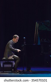 GRANADA - SPAIN, NOVEMBER 10, 2015: Aaron Goldberg Trio, At 36 Granada International Jazz Festival. Aaron Goldberg, Piano.