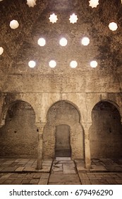 Granada, Spain - Oct 2 2015: The Historical Hammam Al Andalus Arab Baths In Albaicin District, Granada.