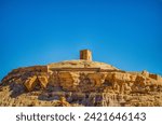 Granary building at the top of the hill. Ait Benhaddou is a fortified kasbah-village on the route between the Sahara and Marrakech