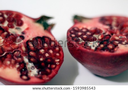 granate apple, juicy red fruit, vitamins Imagine de stoc © 