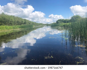 Grand Canal County Kildare Ireland On A Sunny Day.