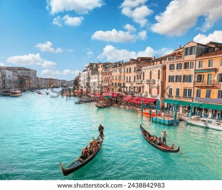 Grand canal on sunny day in Venice, Italy