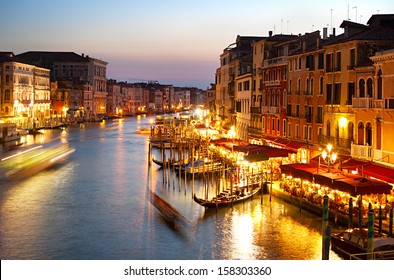 Grand canale in Venice. View from Rialto Bridge