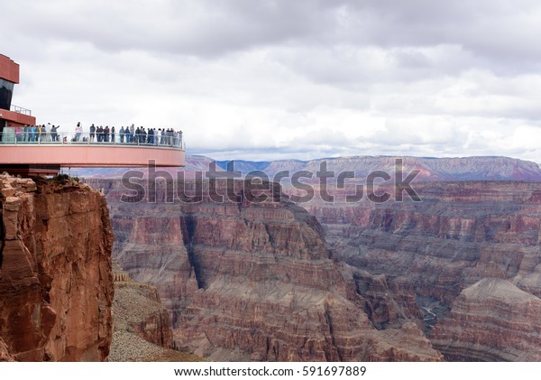 Grand Canyon February 19 Skywalk Horseshoeshaped Stock Photo (Edit Now ...