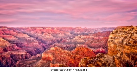 Grand Canyon in the glow of sunset