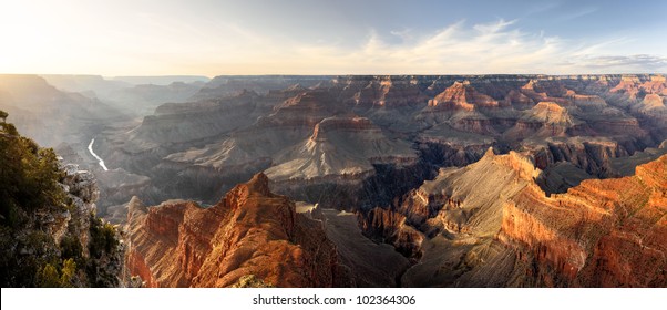 Grand Canyon,  Hopi Point,Sunset, Panorama