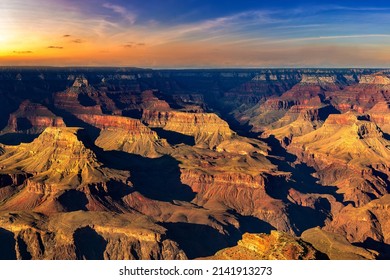 Grand Canyon National Park at Powell Point at sunset, Arizona, USA