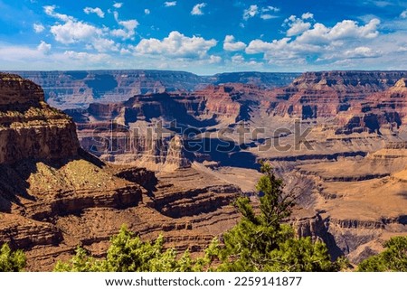 Grand Canyon National Park in a sunny day at Hermit's Rest Viewpoint, Arizona, USA