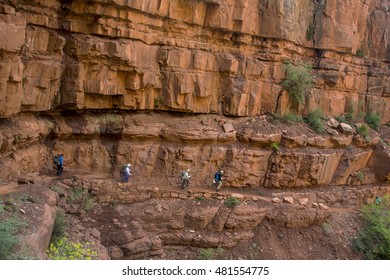 Grand Canyon National Park USA Hiking Group 