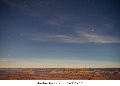 Grand Canyon National Park Winter Night Moon Light