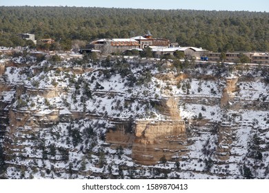 Grand Canyon Railway In Winter