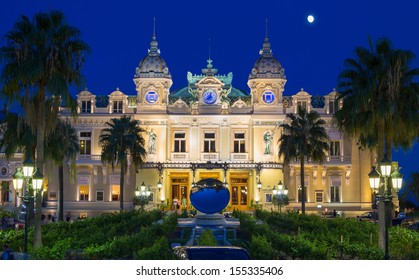 The Grand Casino In Monaco At Night