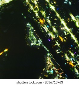 Grand Cayman Britannia Estates From Above At Night