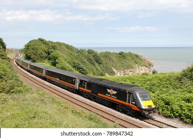 Grand Central HST On Route Down The Durham Coast June 2014. 