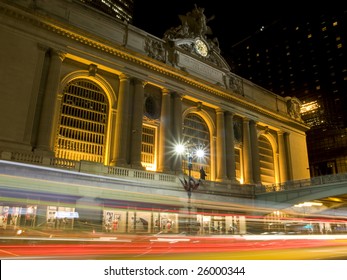 Grand Central Station In New York At Night.