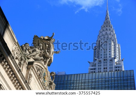 GRAND CENTRAL STATION, NEW YORK, NY USA- DEC 16: Grand Central Station and Chrysler, December 16, 2012