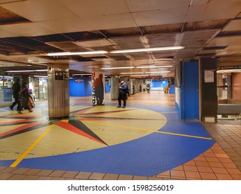 Grand Central Train Station New York So Quiet In Christmas Day December 25, 2019