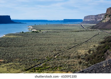 Grand Coule and Banks lake in Eastern Washington State, USA