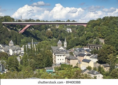 Grand Duchess Charlotte Bridge. It Is A Road Bridge In Luxembourg City